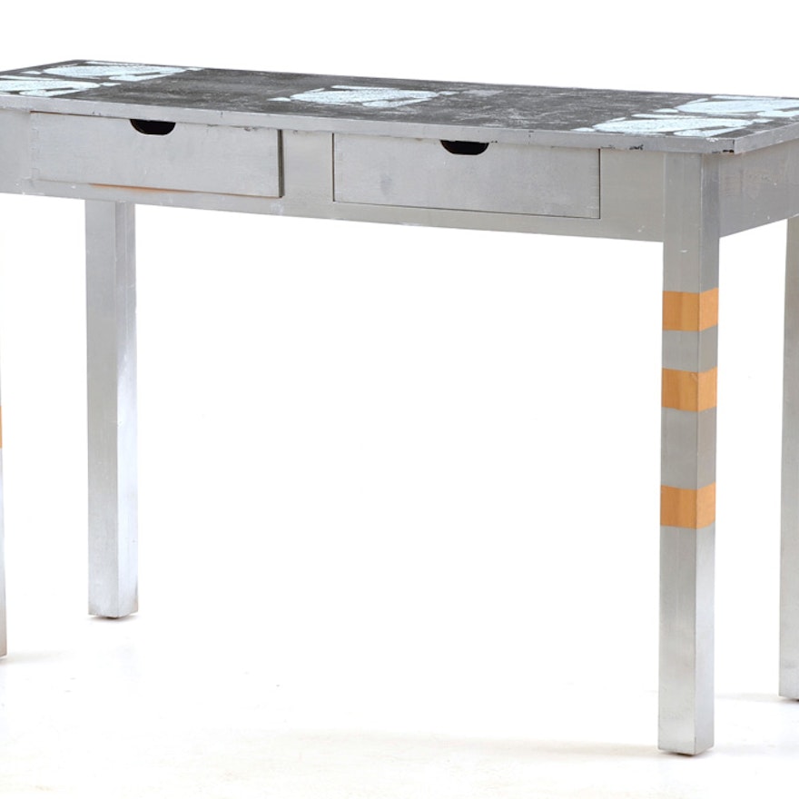 Silver Finished Console Table