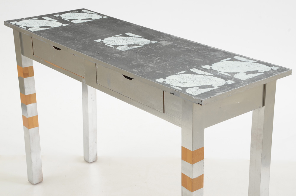 Silver Finished Console Table