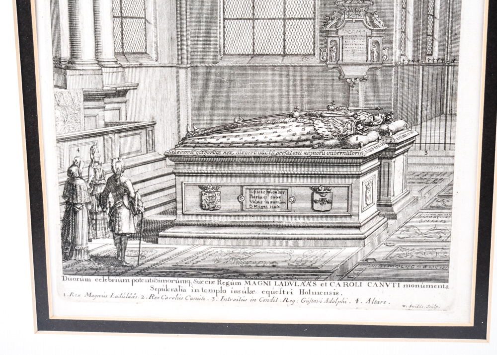 Duo of Antique Swedish Architectural Engravings