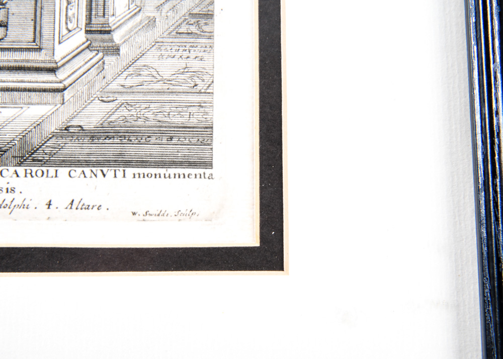 Duo of Antique Swedish Architectural Engravings