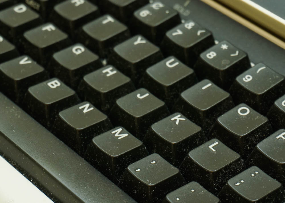 Nakajima Electronic Office Typewriter with Metal Desk and Lamp