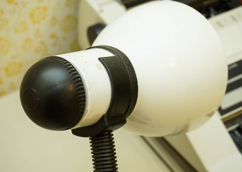 Nakajima Electronic Office Typewriter with Metal Desk and Lamp