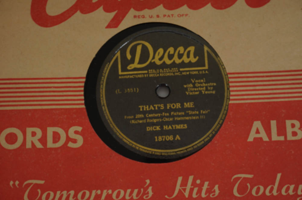 Assorted Columbia and Decca 10" & 12" 78 RPM Records