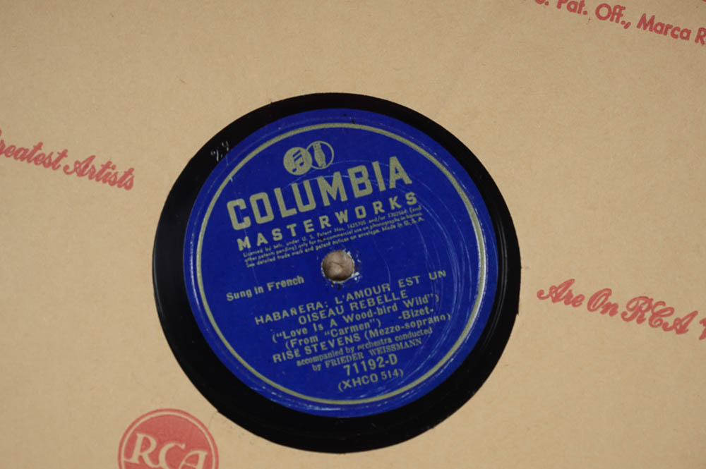 Assorted Columbia and Decca 10" & 12" 78 RPM Records