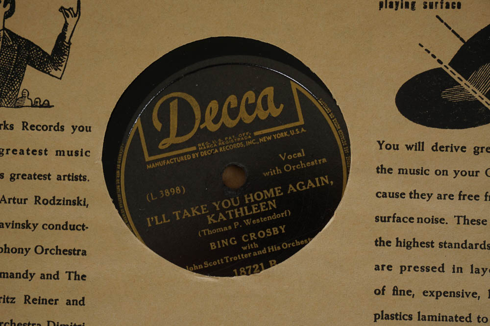 Assorted Columbia and Decca 10" & 12" 78 RPM Records