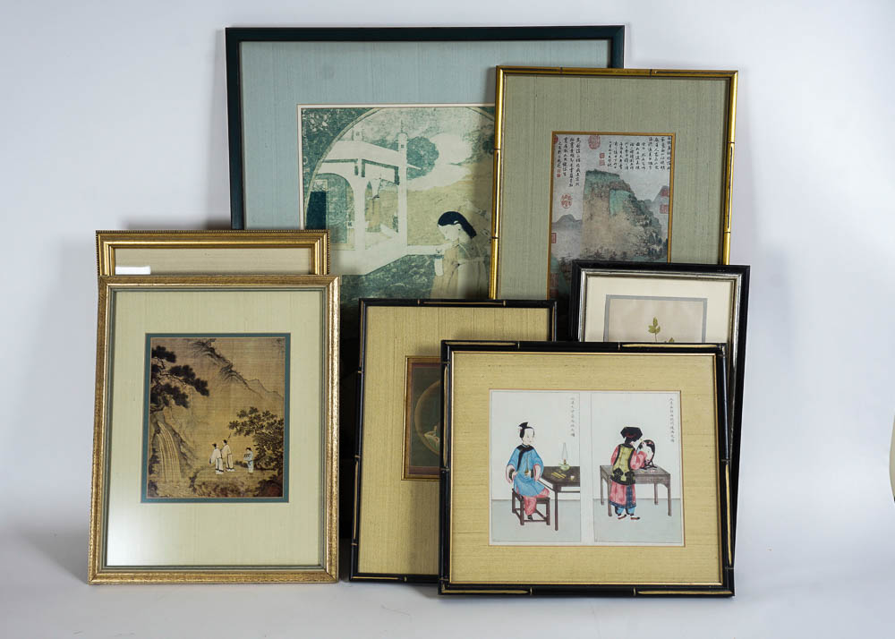 Collection of Framed Asian Artwork