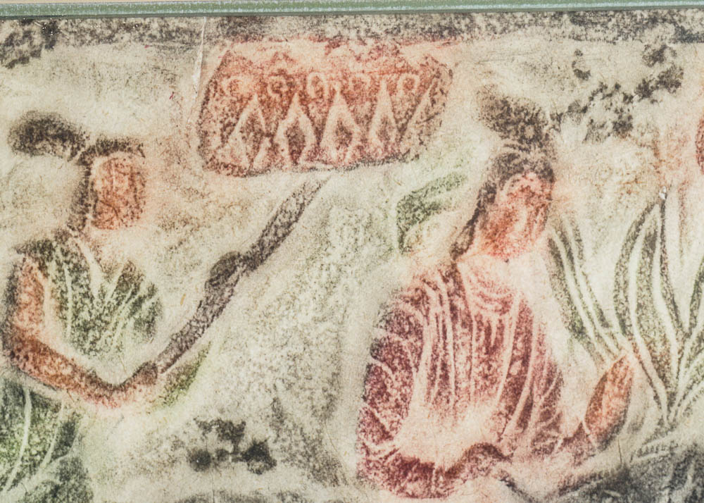 Asian Stone Rubbing Pair