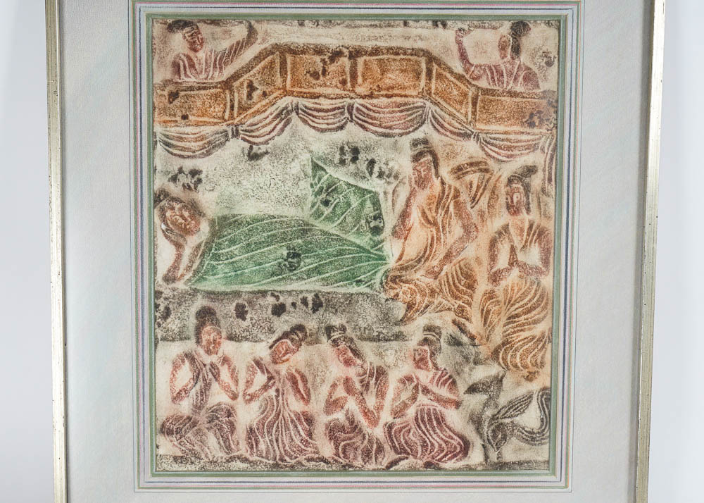 Asian Stone Rubbing Pair