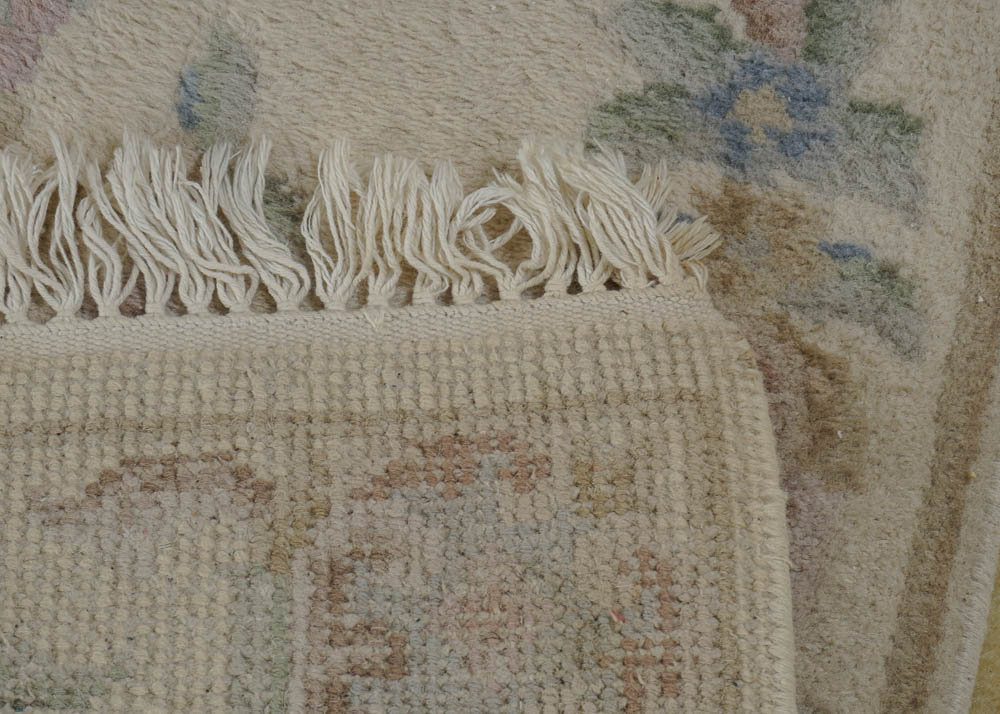 Floral Embellished Rug Pair