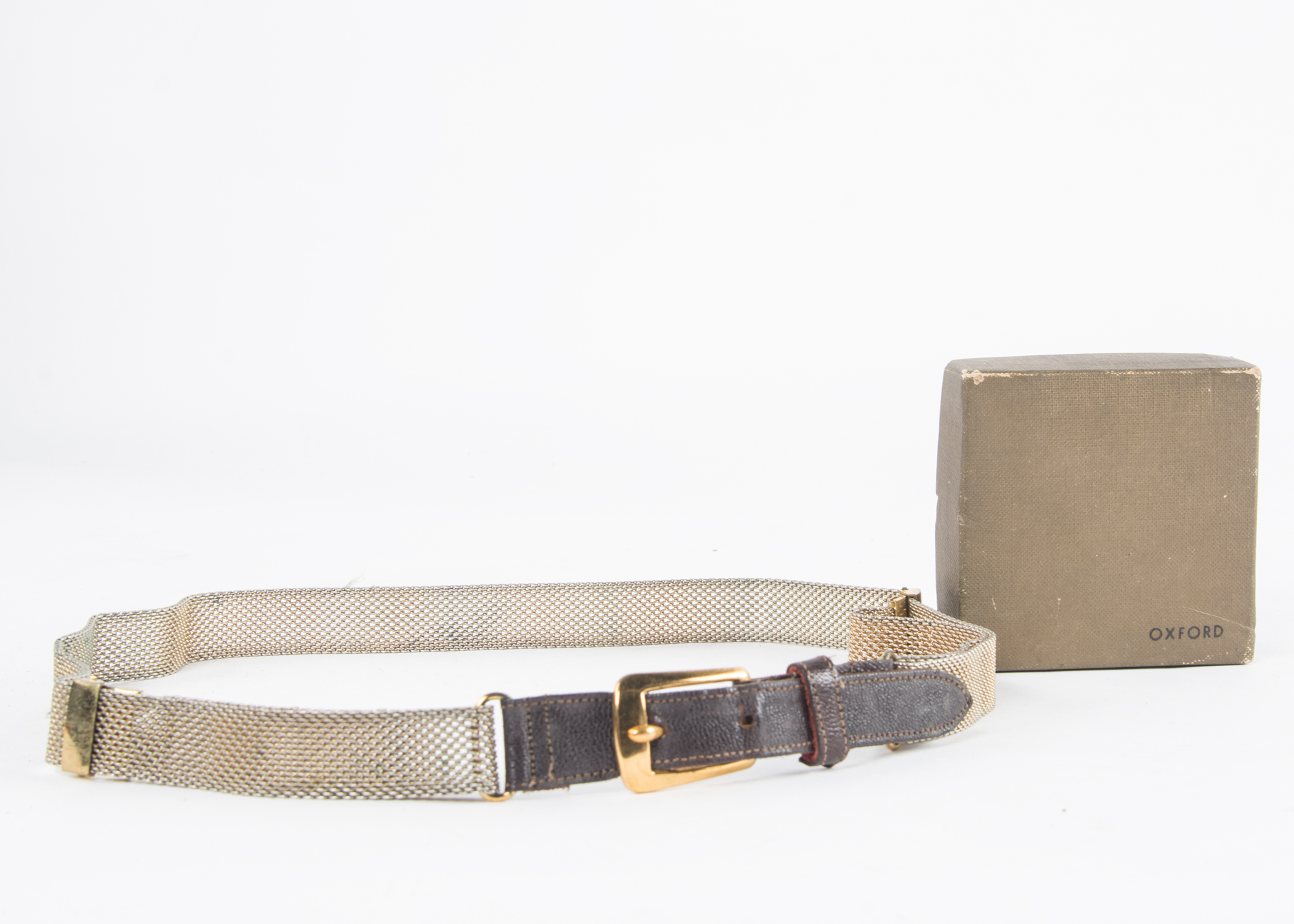 Vintage Oxford Metal and Leather Belt