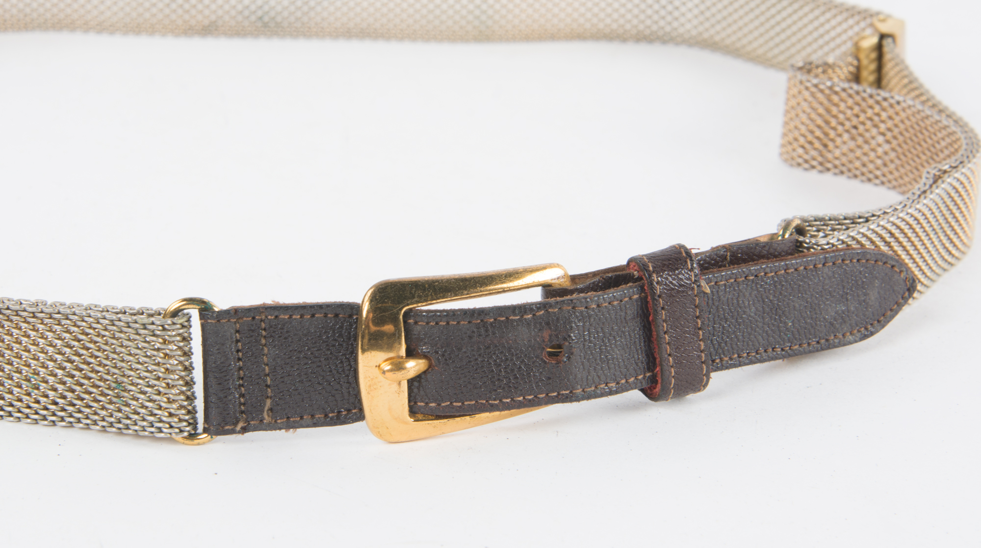 Vintage Oxford Metal and Leather Belt