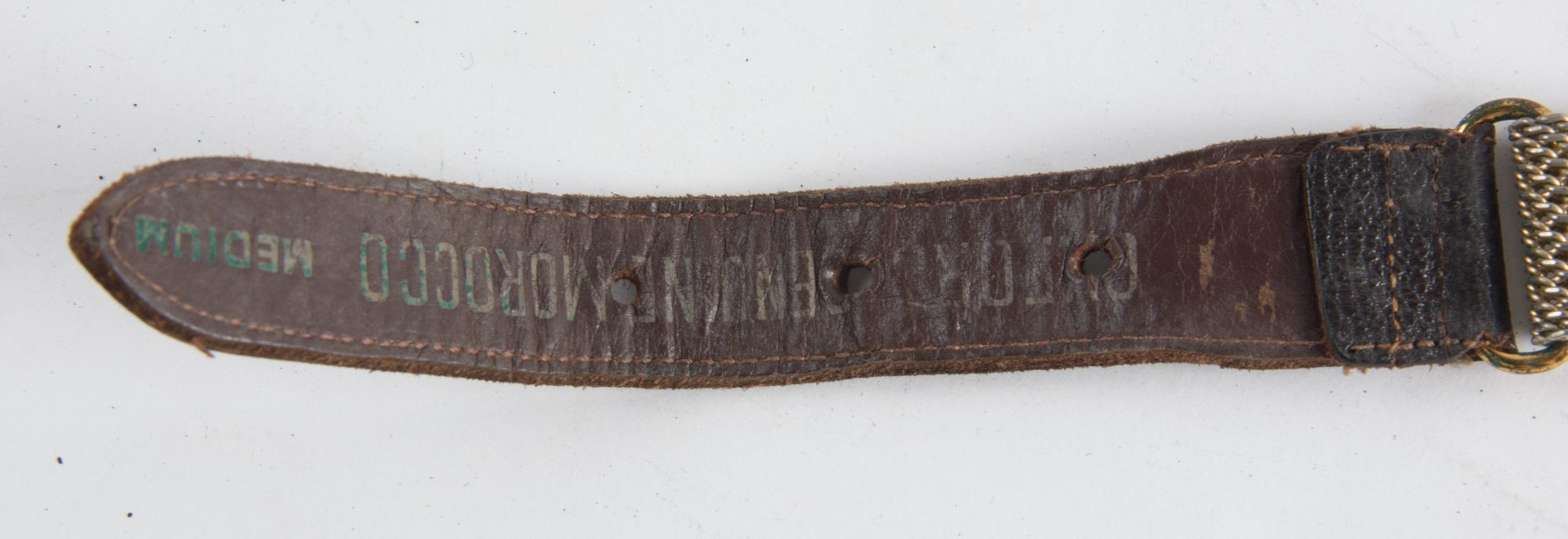 Vintage Oxford Metal and Leather Belt