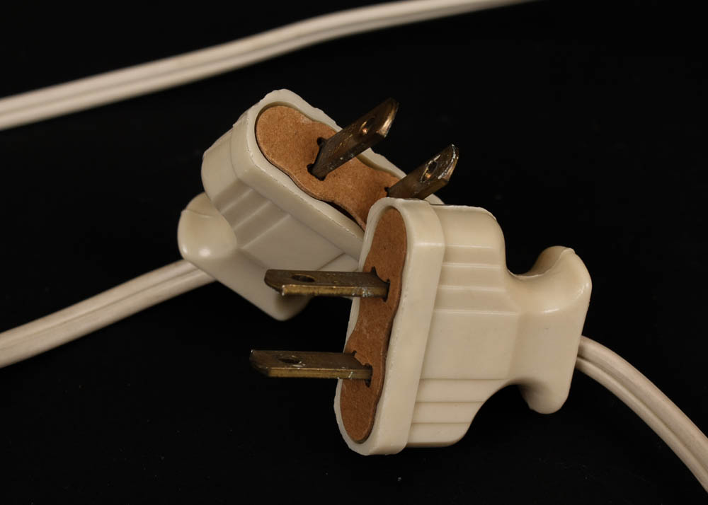 Painted Lamp Pair with Silk Shades