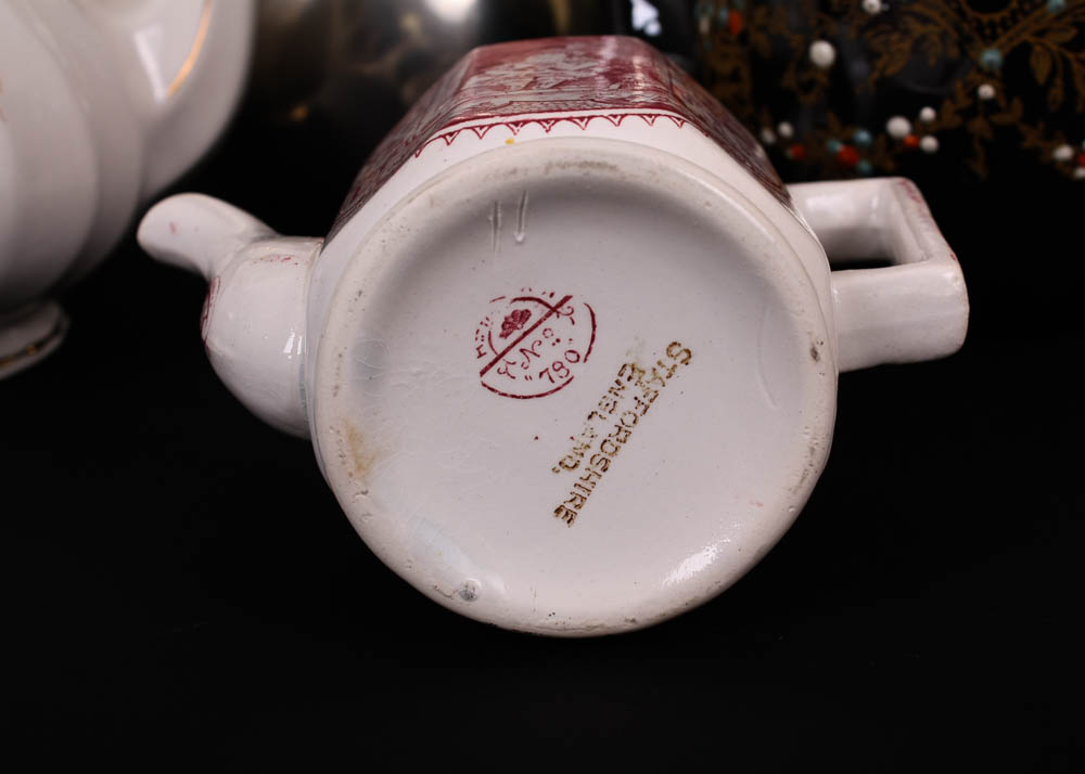 Trio of Decorated Teapots