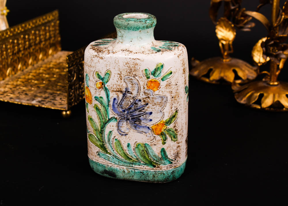 Eclectic Collection of Floral Themed Home Decor Items