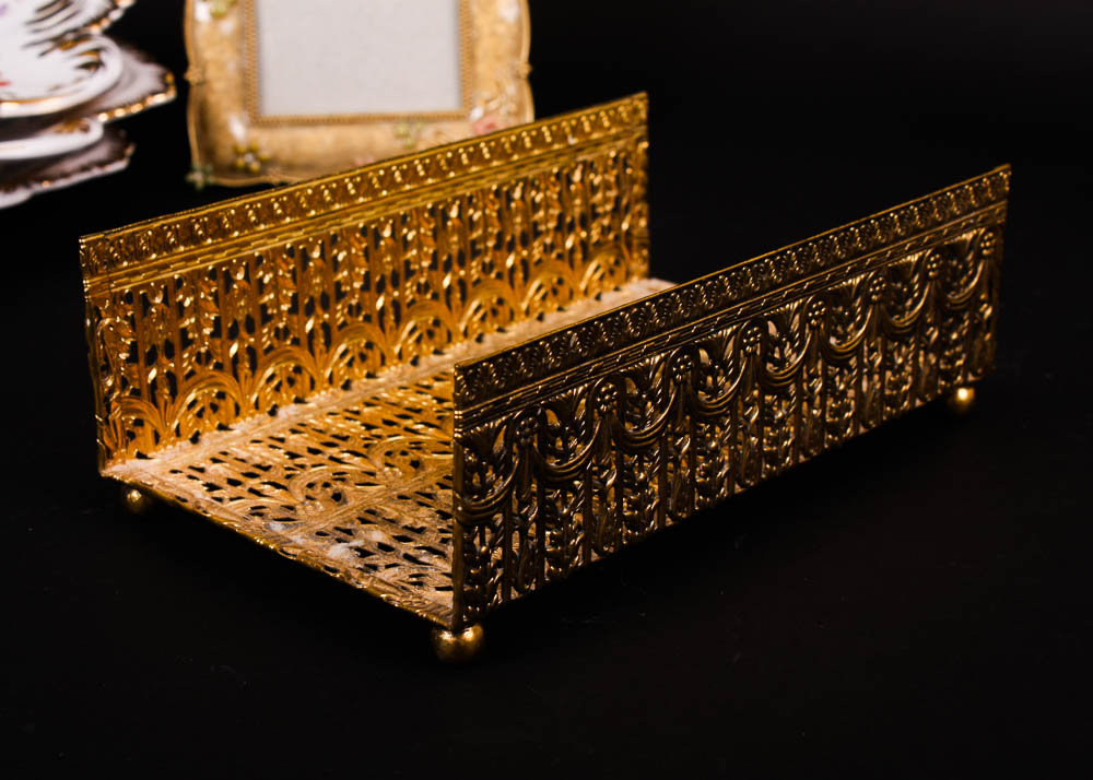 Eclectic Collection of Floral Themed Home Decor Items