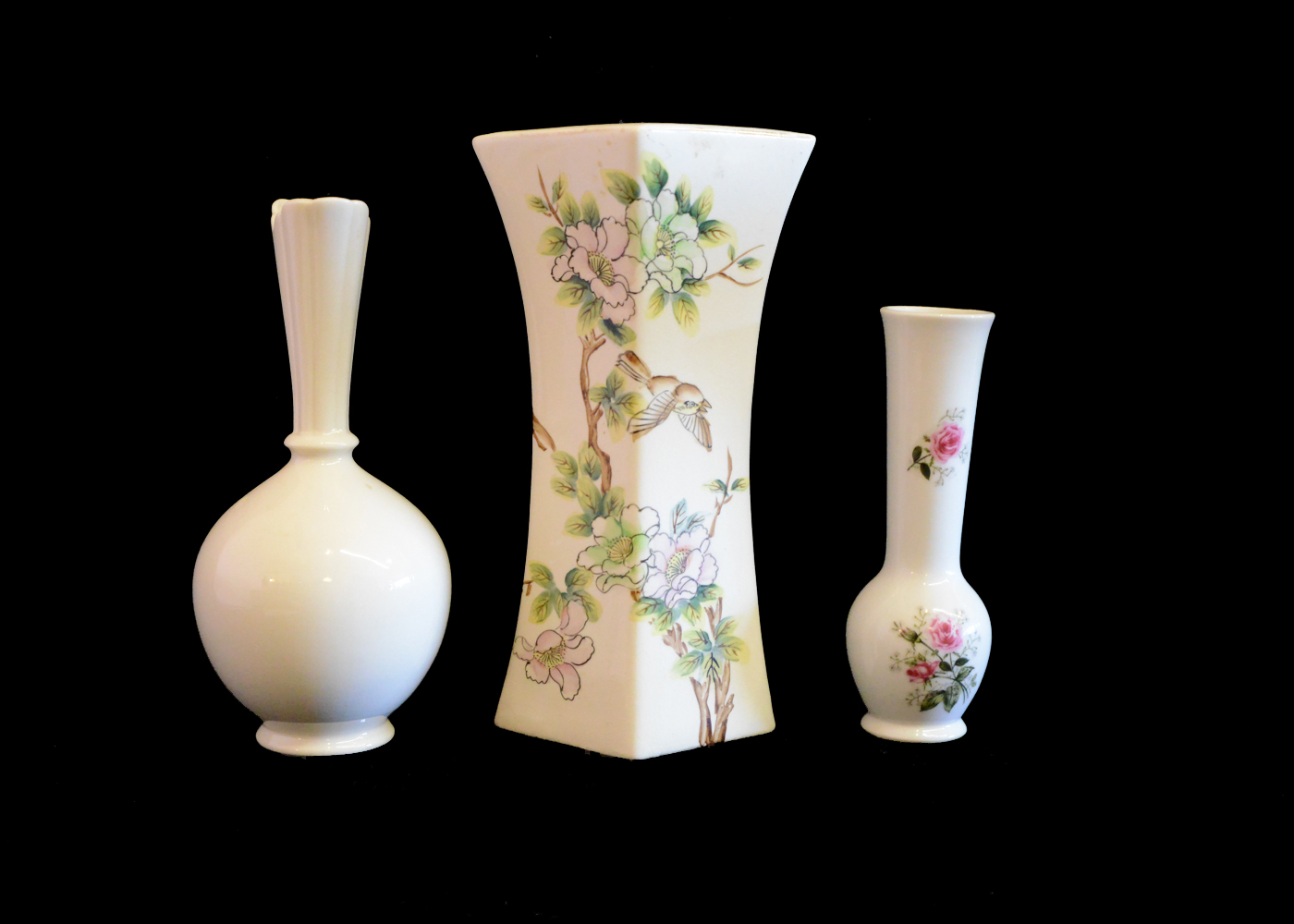 Trio of Vintage Porcelain Vases