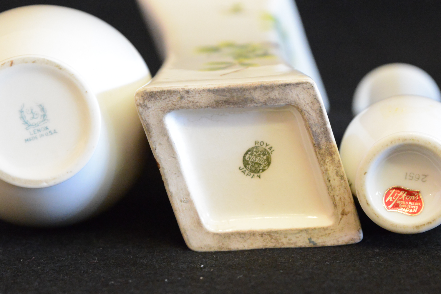 Trio of Vintage Porcelain Vases