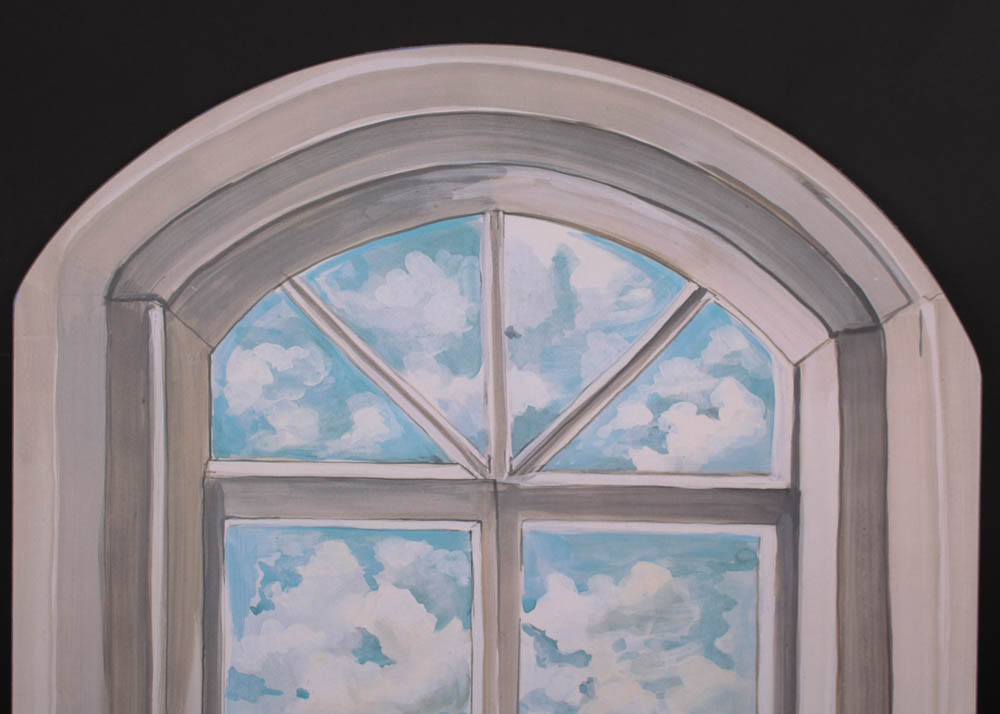 Hand Painted Faux Window Panel by Kristy B. Edwards