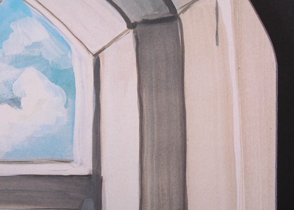 Hand Painted Faux Window Panel by Kristy B. Edwards