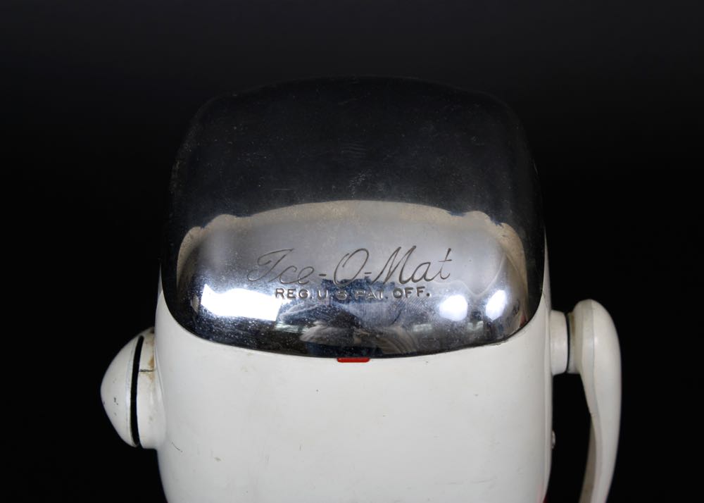Vintage Ice-O-Mat Ice Crusher and Ice Bucket
