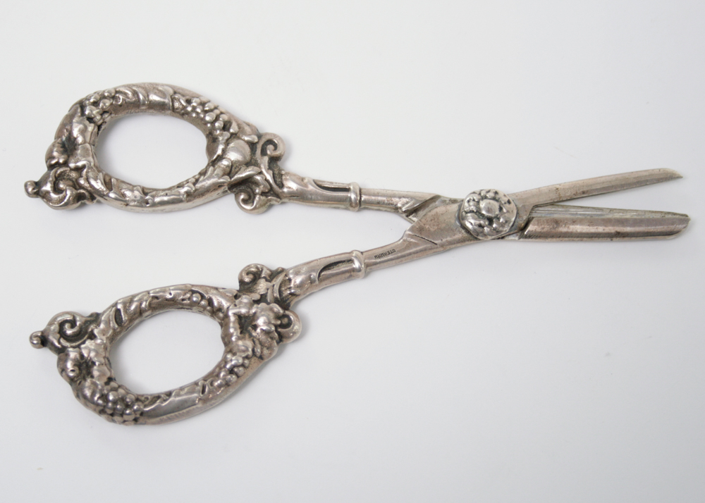 Antique Solid Sterling Grape Shears