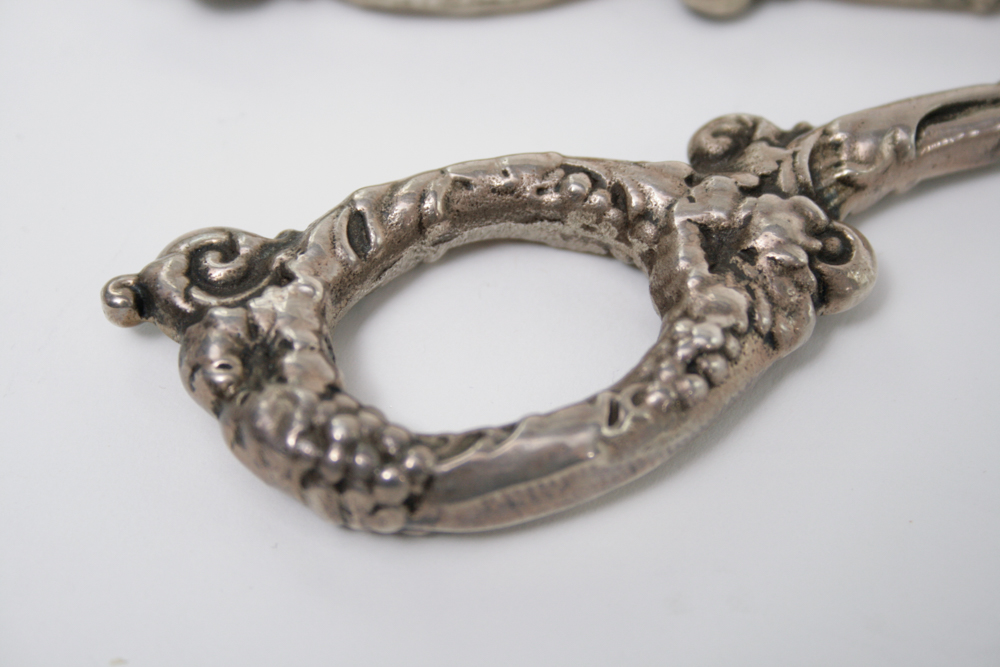Antique Solid Sterling Grape Shears
