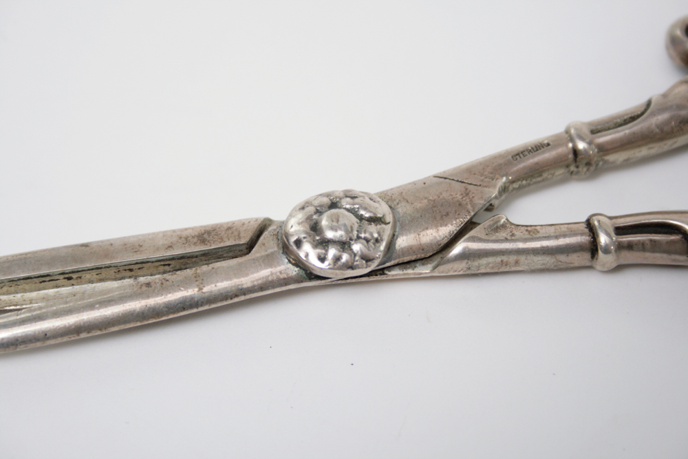 Antique Solid Sterling Grape Shears