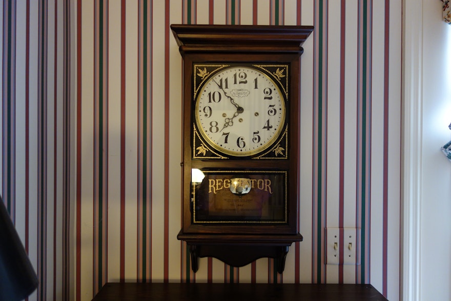 Vintage New England Eight Day Pendulum Wall Clock