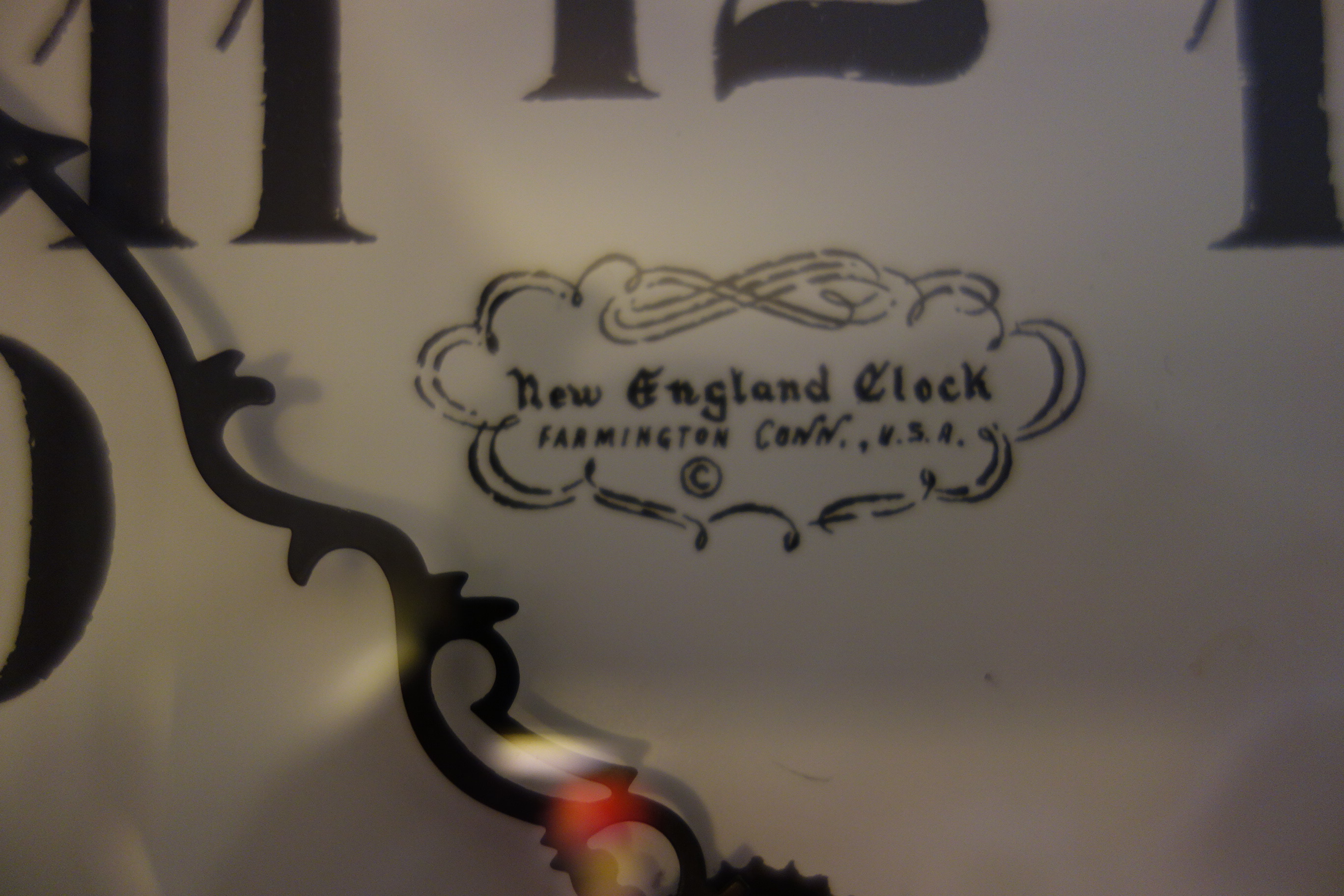 Vintage New England Eight Day Pendulum Wall Clock