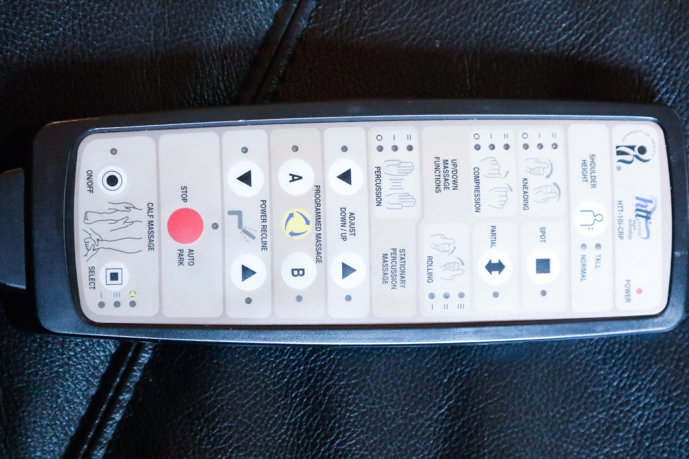 Robotic Human Touch Technology Black Leather Massage Chair