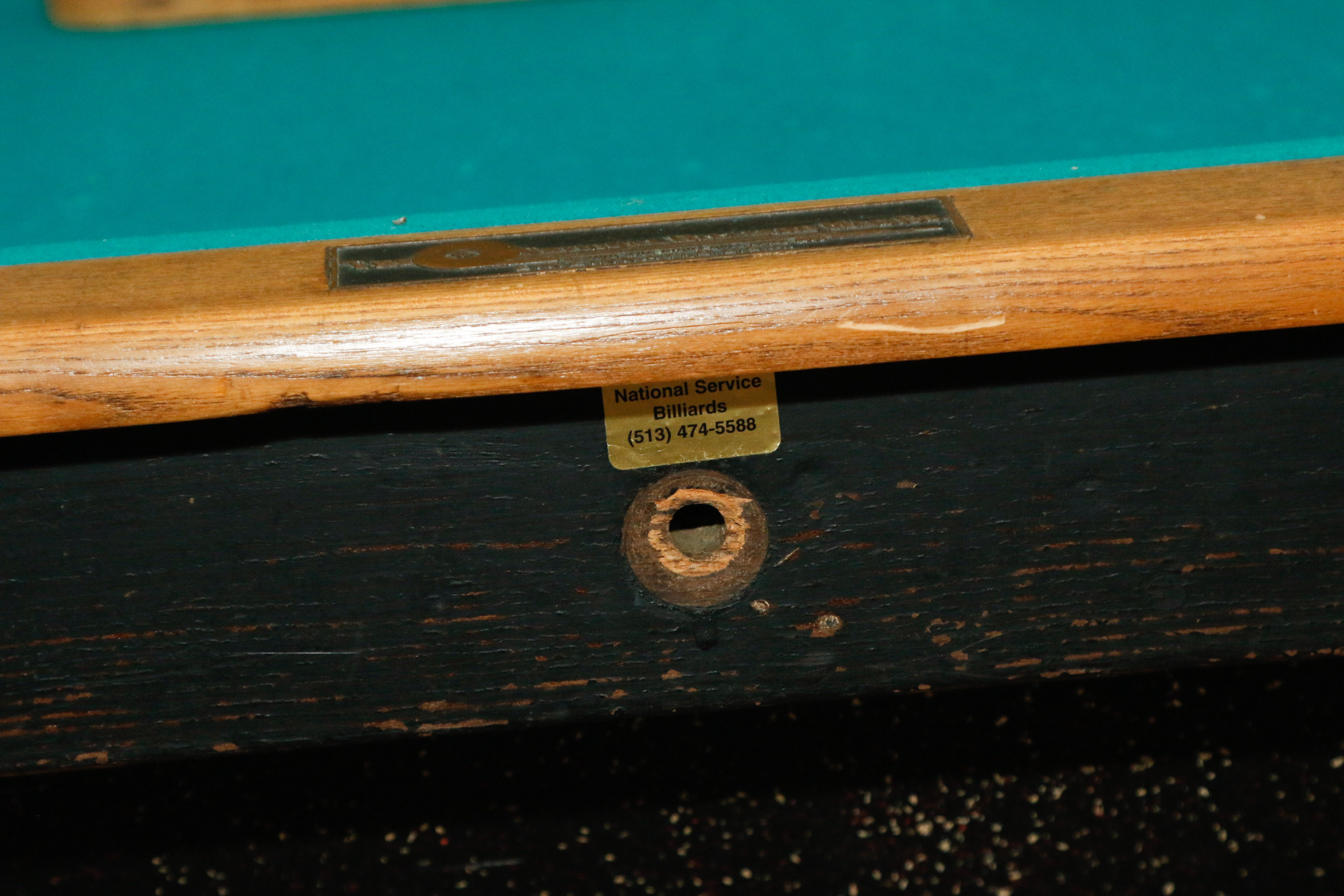 National Billiard Mfg. Co. Pool Table