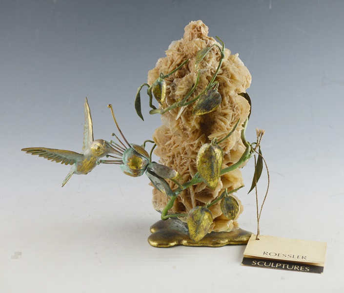 Nobert Roessler L/E Signed "Hummingbird" Sculpture
