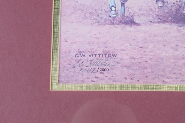 C.W. Vittitow Signed and Numbered "Off and Running" Print