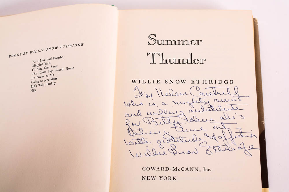 Willie Snow Ethridge Books