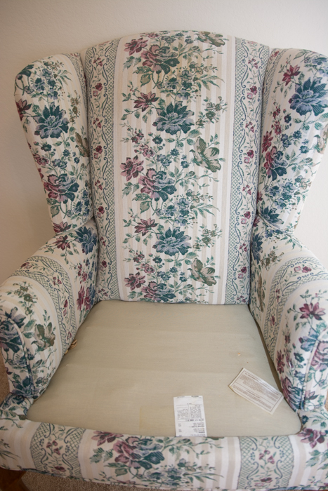 Floral Print Wingback Chair