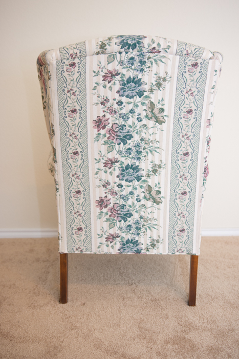 Floral Print Wingback Chair