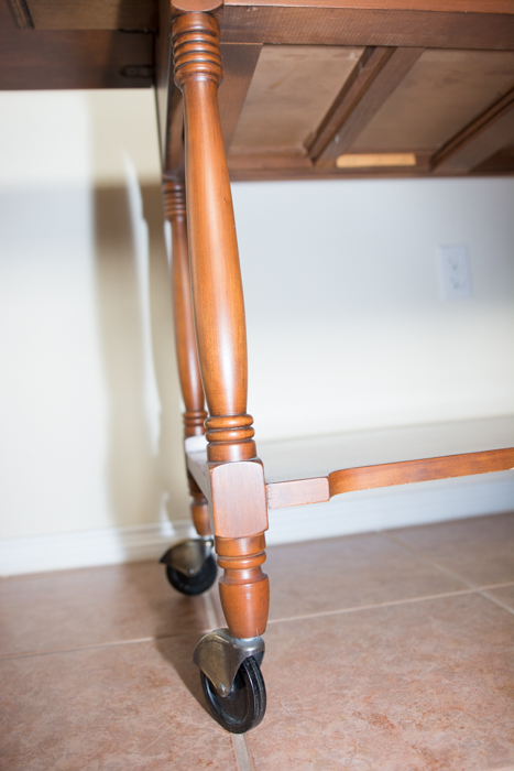 Cherry Wood Dining Room Serving Cart Manufactured by Henkel-Harris