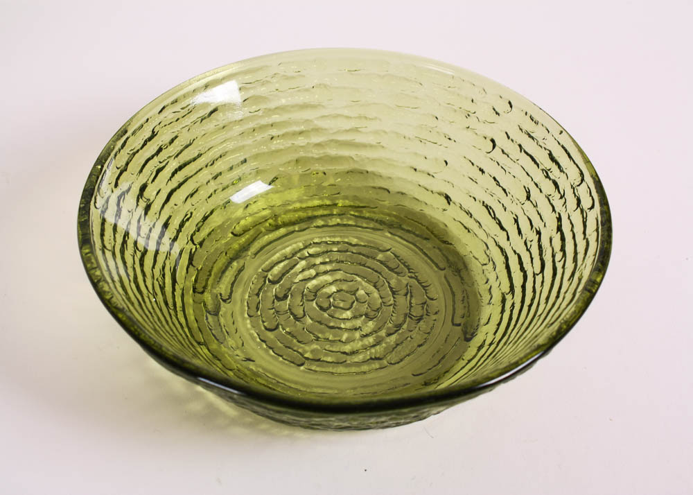 Assorted Green Glass Collection.