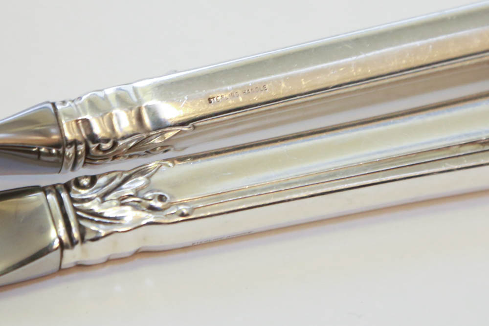 Heirloom Sterling Silver Flatware Set in "Damask Rose" Pattern