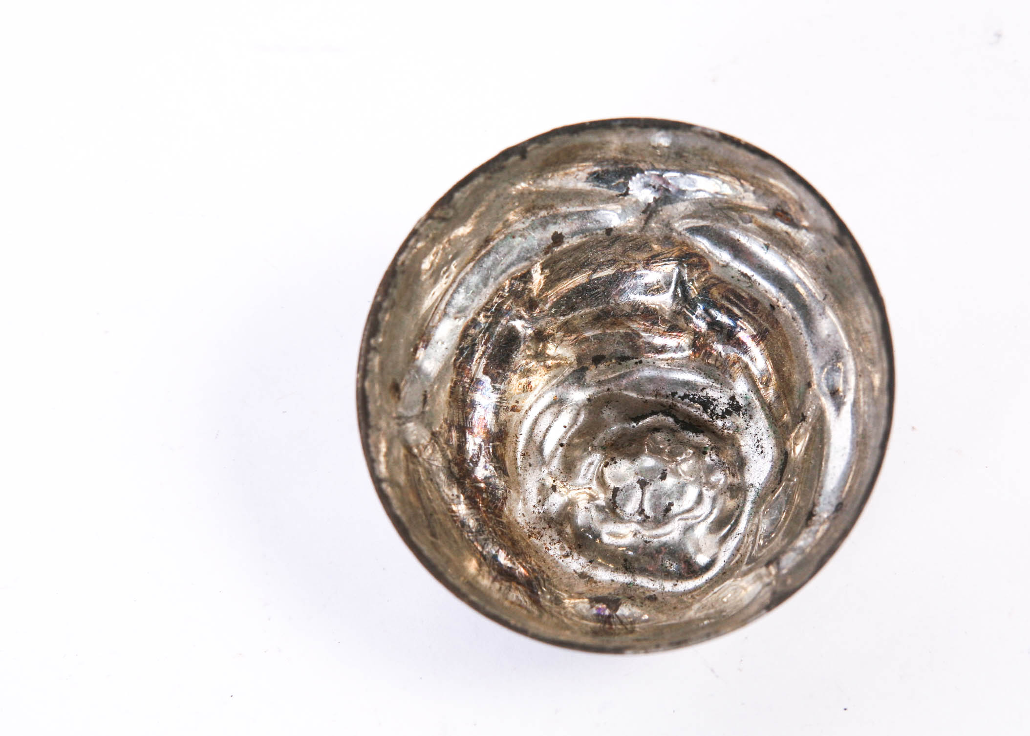 Group of Small Vintage Metal Tins and a Lighbulb