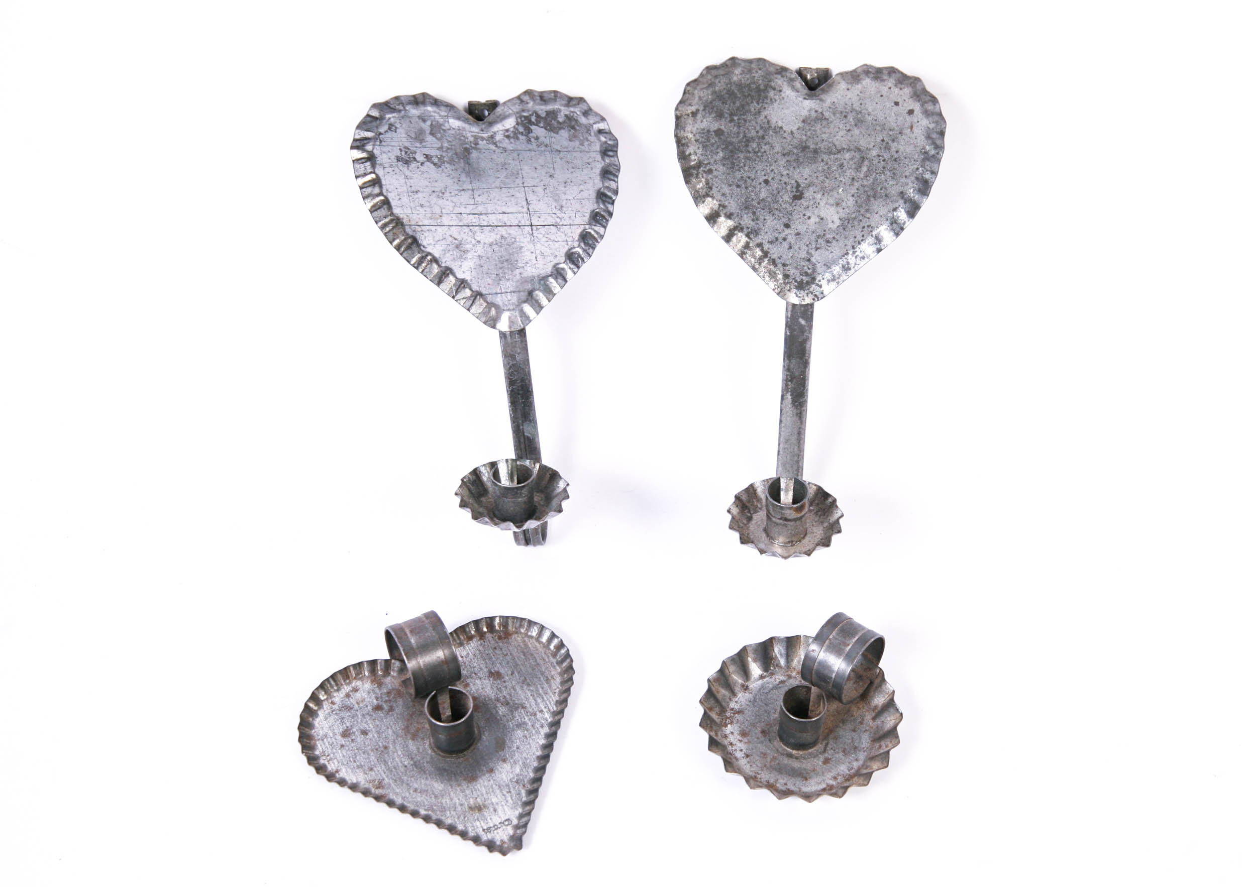 Vintage Tin Taper Holders