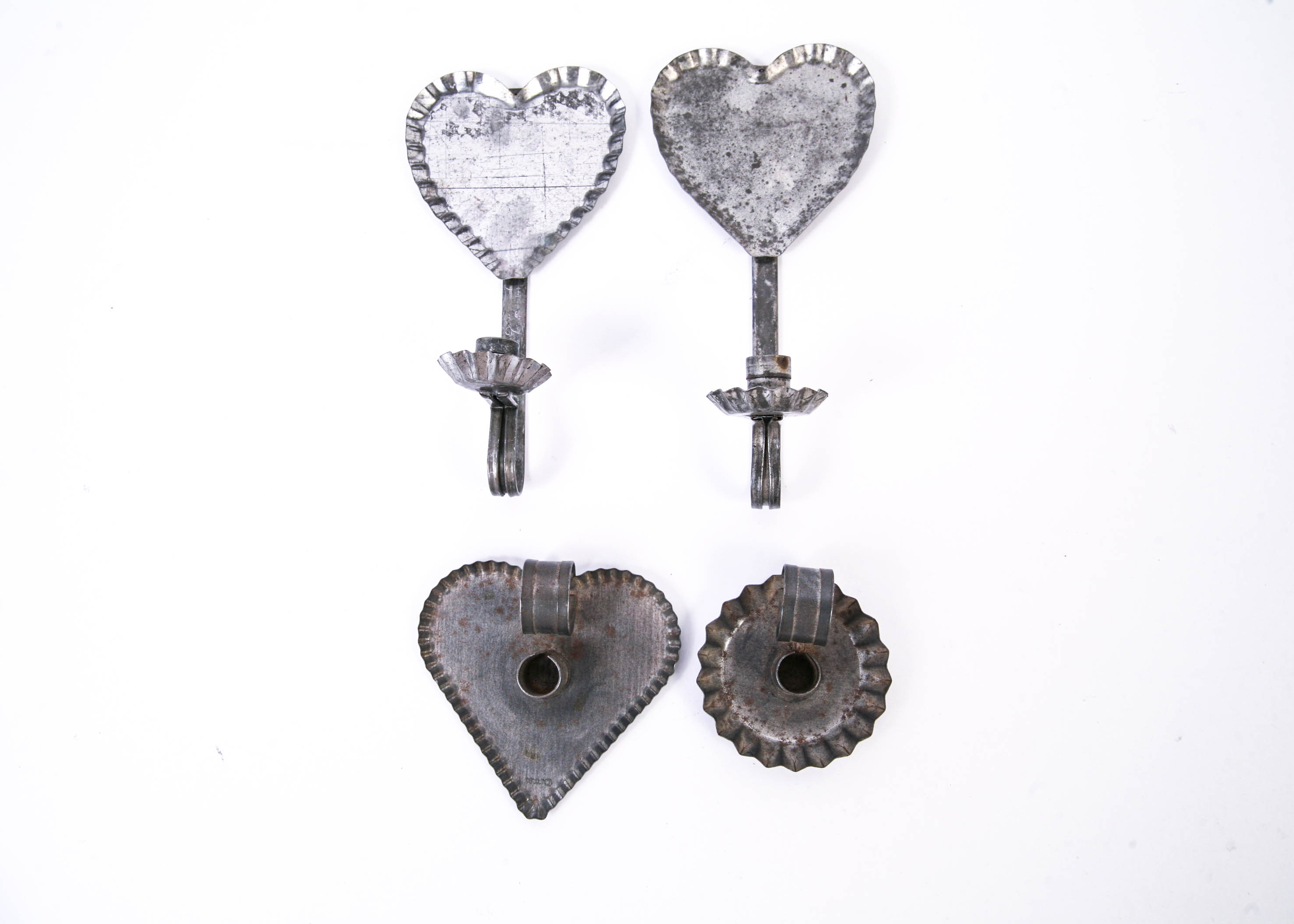 Vintage Tin Taper Holders