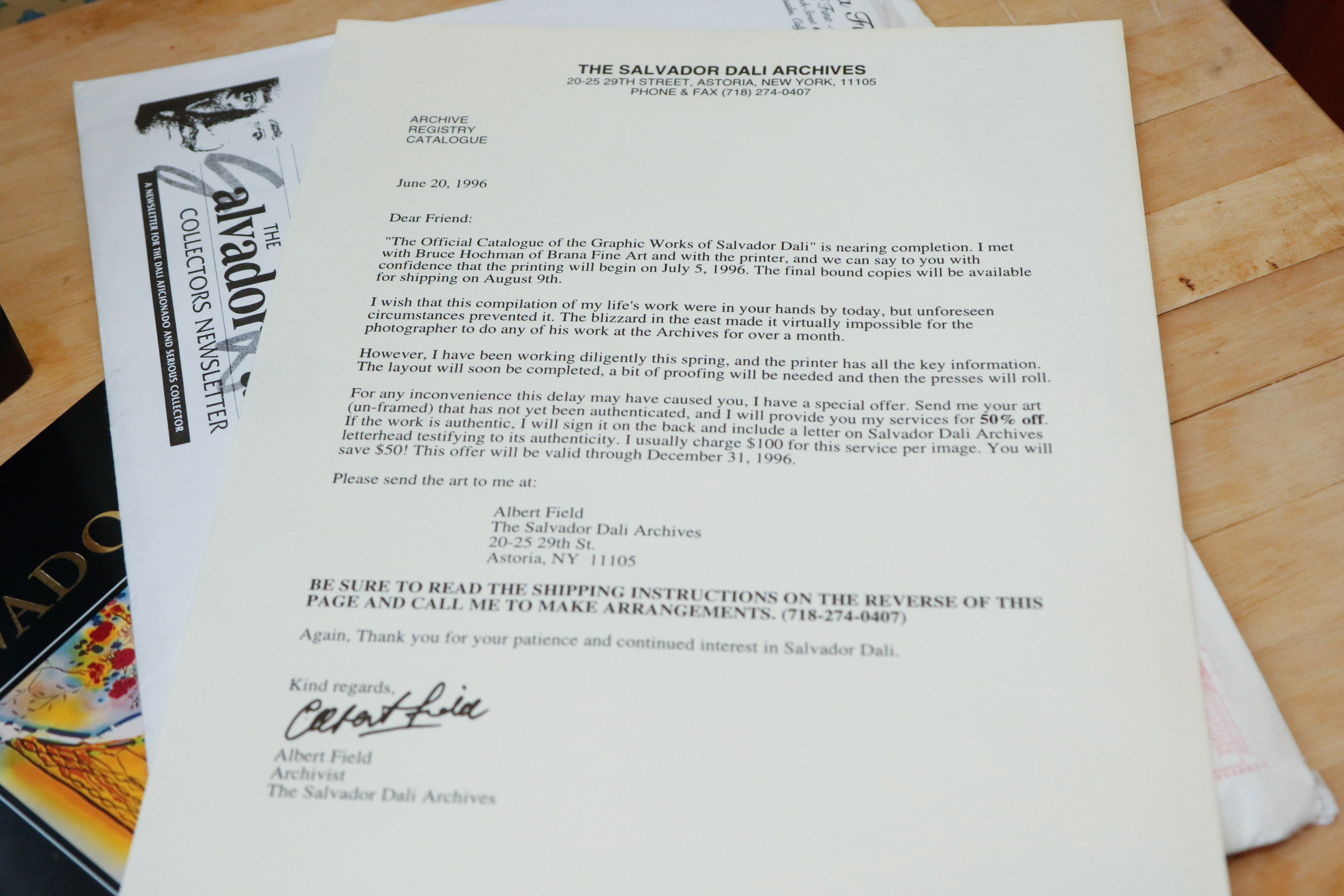 Author Signed Official Salvador Dali "The Complete Graphic Works"