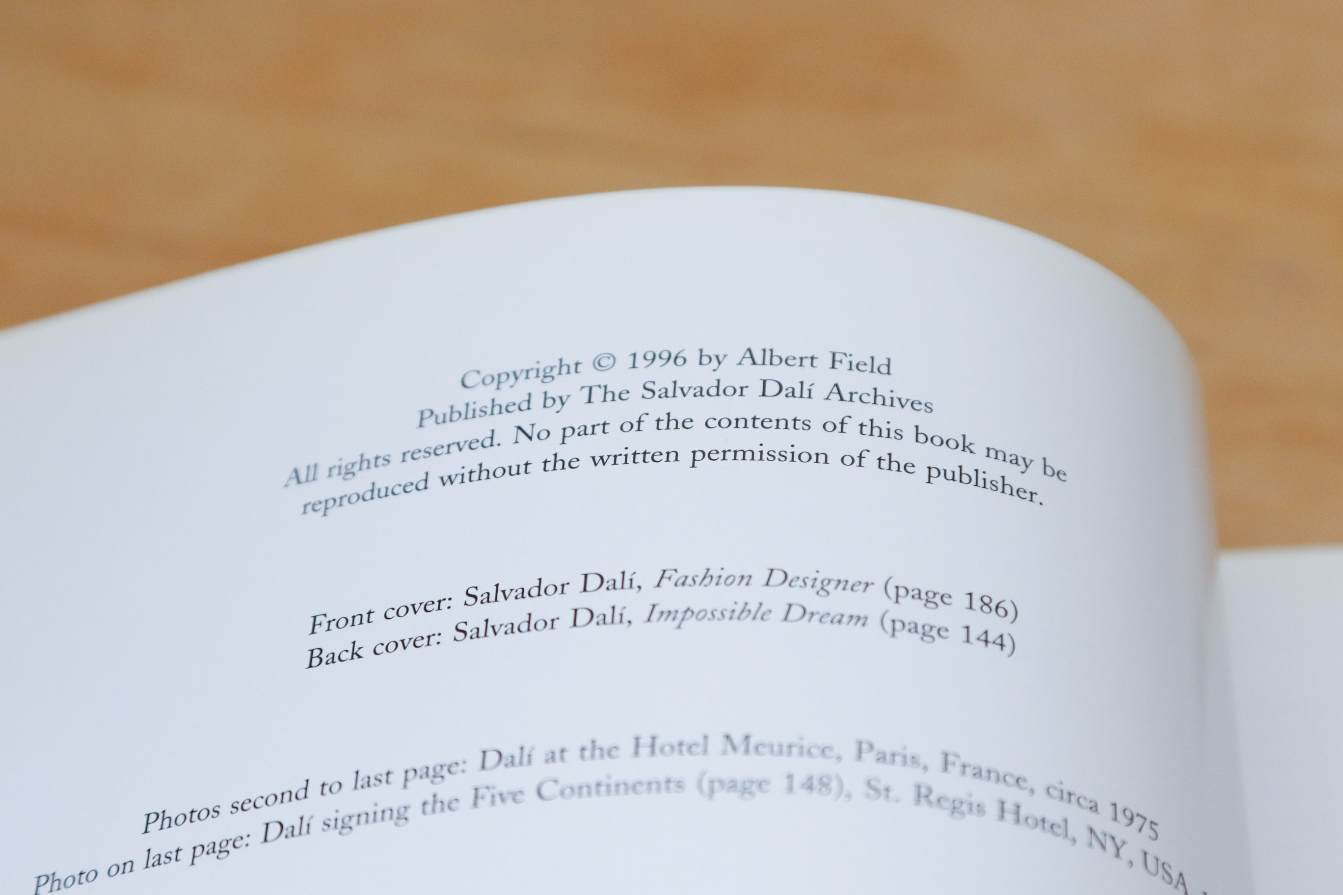 Author Signed Official Salvador Dali "The Complete Graphic Works"