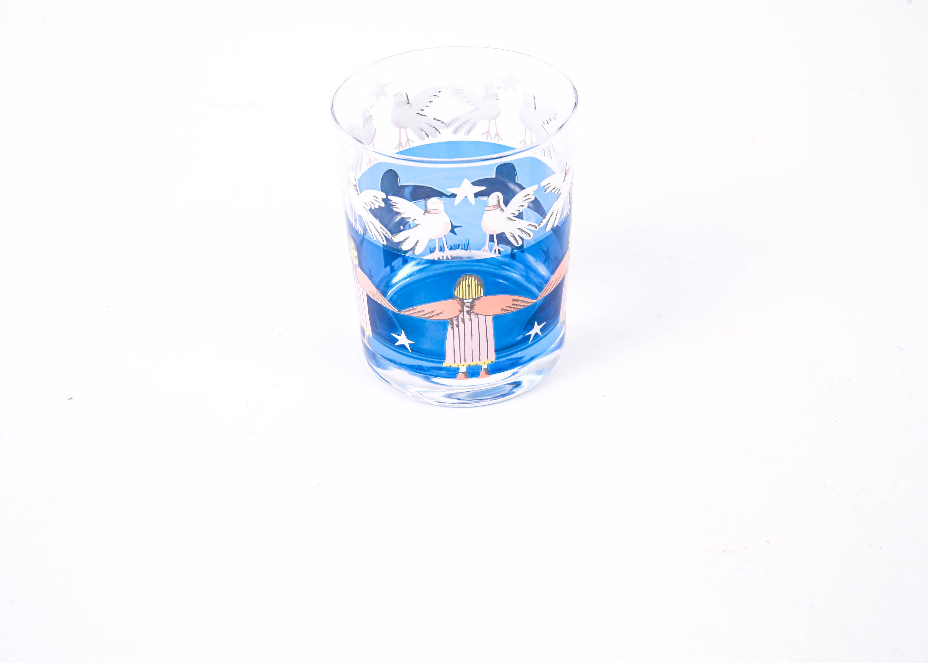 Vintage Neiman Marcus Angel and Dove High Ball Glasses