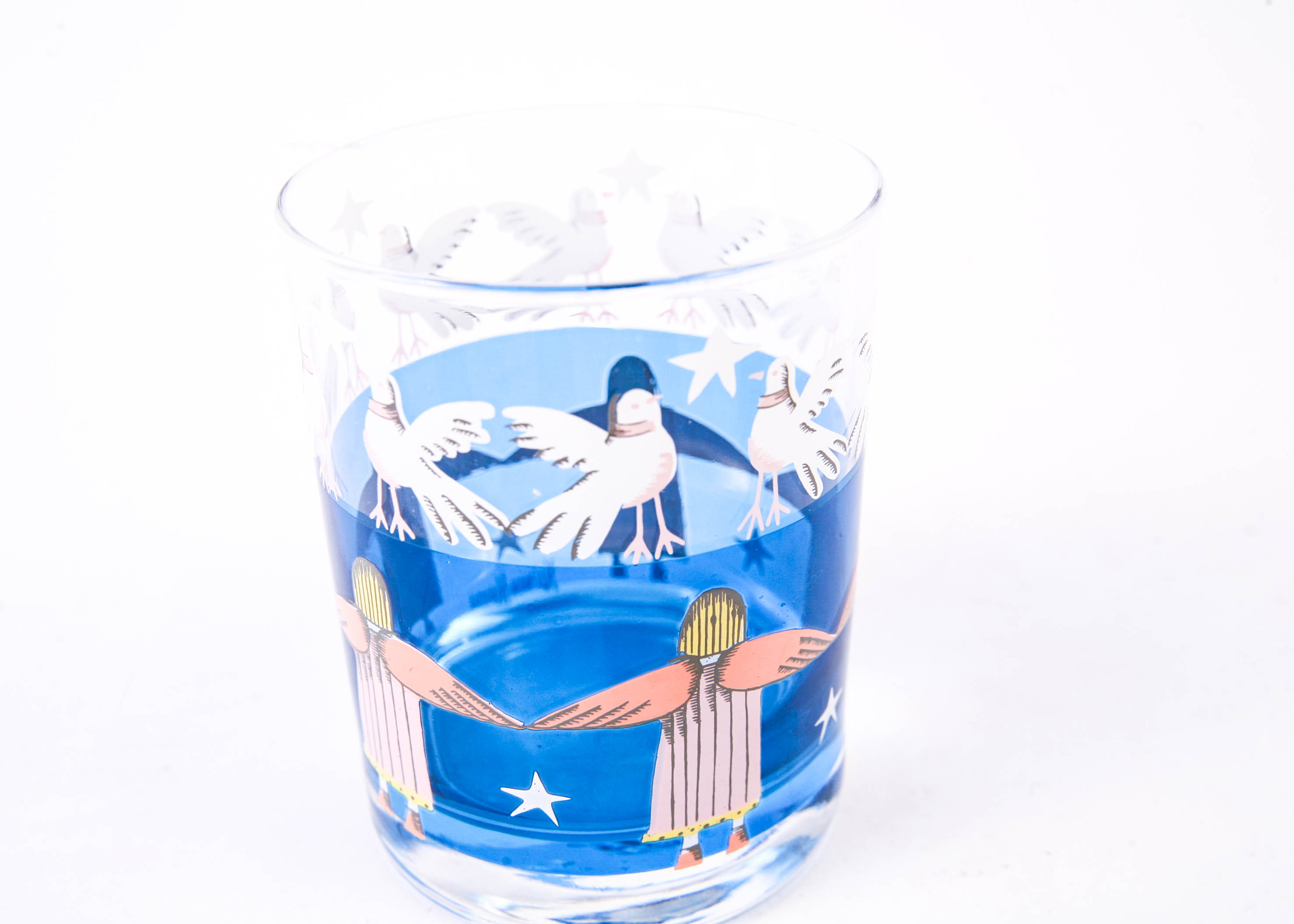 Vintage Neiman Marcus Angel and Dove High Ball Glasses