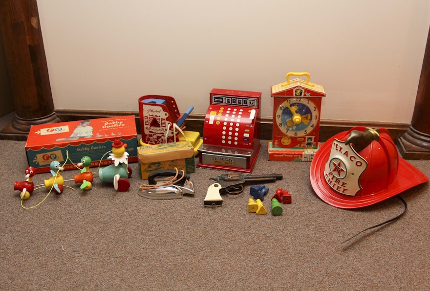 Seven Vintage Children's Toys Circa 1950s and 1960s