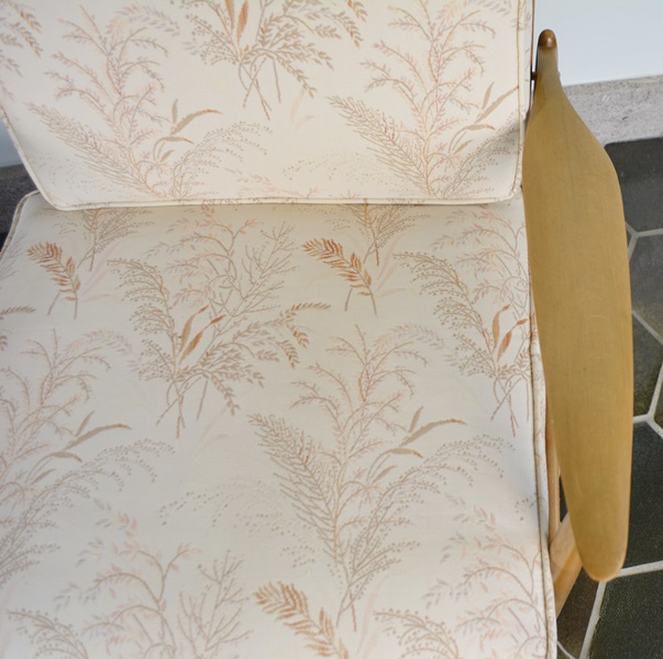 Pair of Mid Century Modern Wood Armchairs With Cushions