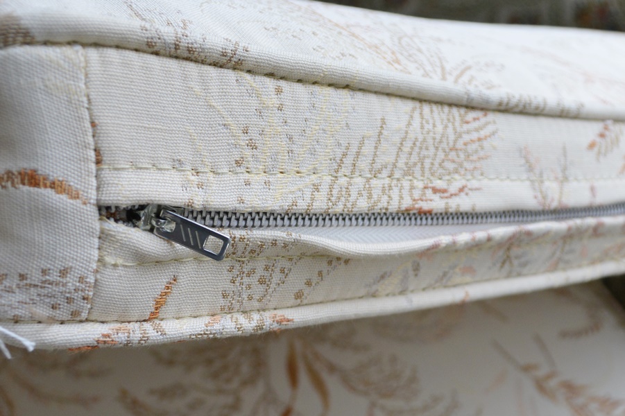 Pair of Mid Century Modern Wood Armchairs With Cushions